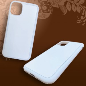 Чехол IPhone 11 силикон белый с металлической вставкой